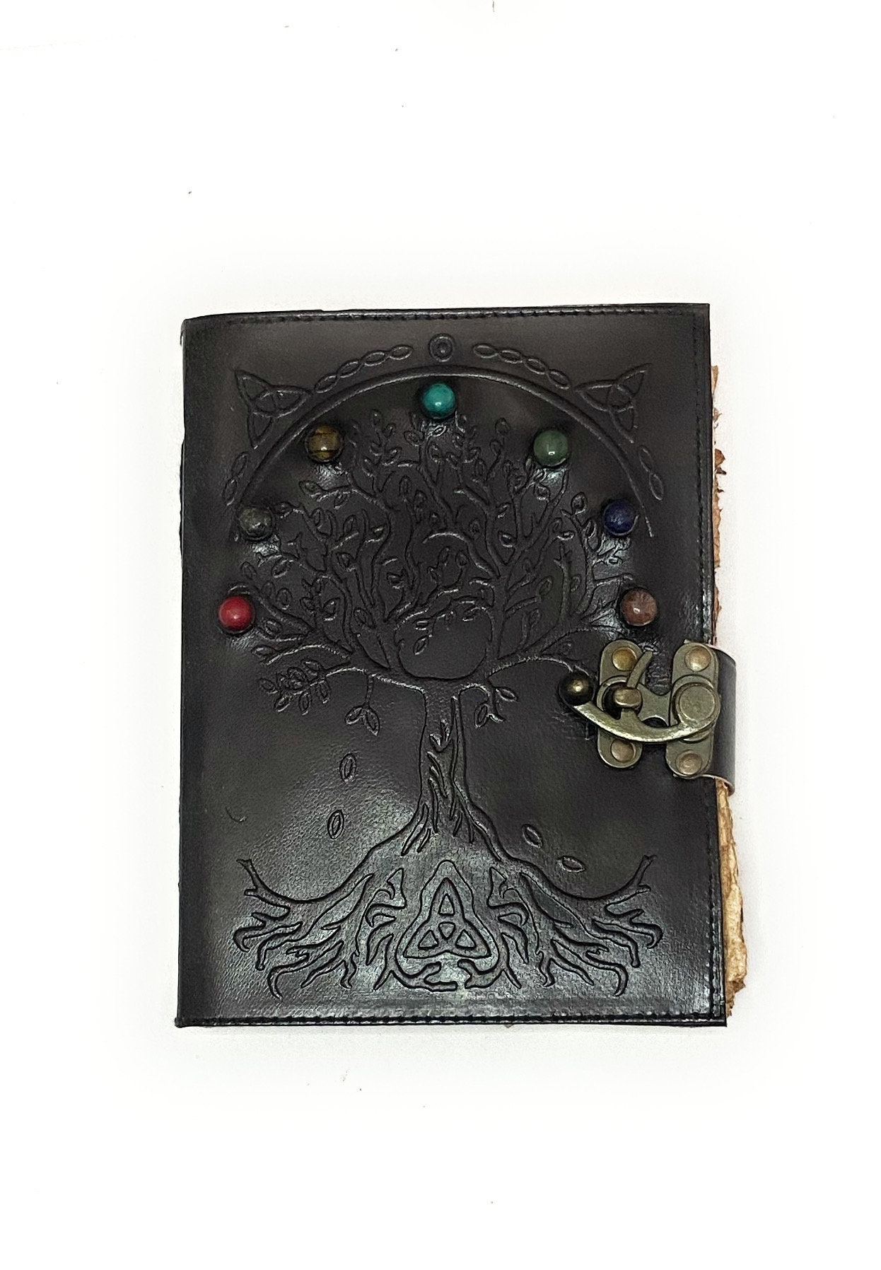  moonster Leather Journal Tree of Life - Genuine Leather  Notebooks For Women - Beautiful Journal with Embossed Tree - Blank Handmade  Paper - Inspirational Birthday Gifts for Women & Gifts