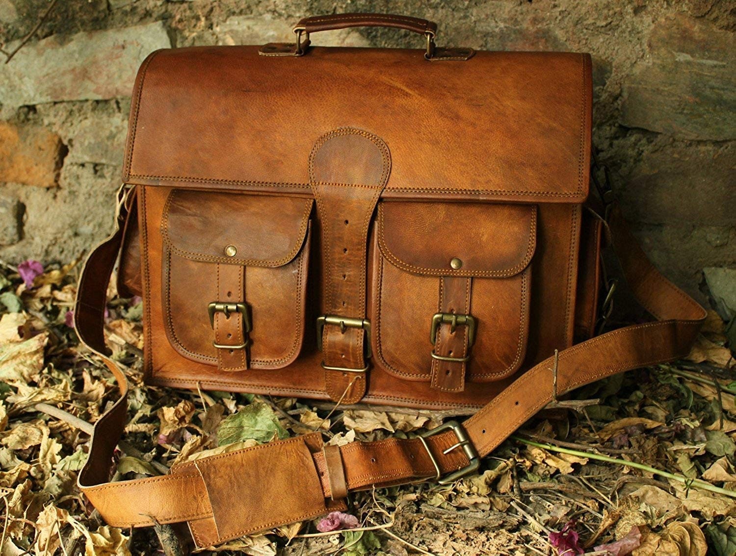 15 Vintage Leather Messenger Soft Leather Briefcase Etsy