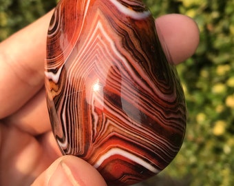 Madagascar Banded Agate Palm Stones ~ Sardonyx