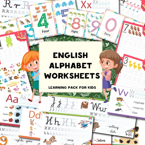 Learning Pack For Kids. English Alphabet Learning Numbers. Etsy Learning Pack For Kids. English Alphabet Learning Numbers. Etsy