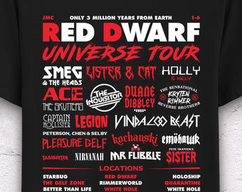 Red Dwarf Universe Tour T-Shirt: Funny Music Festival Tee