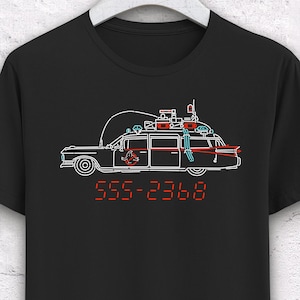 Ghostbusters Car T-Shirt: Movie Tee, Unisex Fit