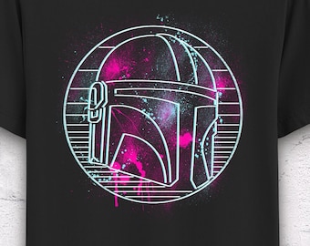 Eighties Mando - The Mandalorian T-Shirt - Star Wars Shirt - This is the way - Mandalorian shirt - Parody - Men's, Unisex & Women's Fit