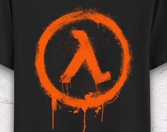 Half-Life T-Shirt: Retro Gaming, Gordon Freeman, Spray Paint Design