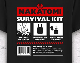 Nakatomi Plaza Survival Kit T-Shirt Funny Christmas
