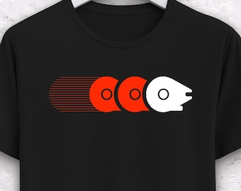 Retro Falcon T-Shirt: Unisex Star Wars Inspired Tee