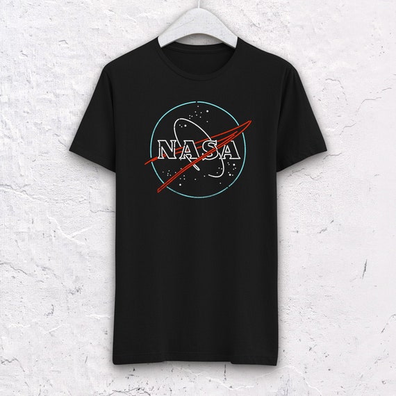 NASA Neon T-shirt in Black /unisex 