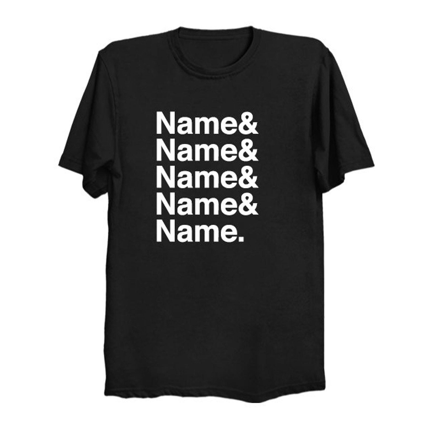 Custom Name List T-shirt: Personalized Cotton Top - Etsy