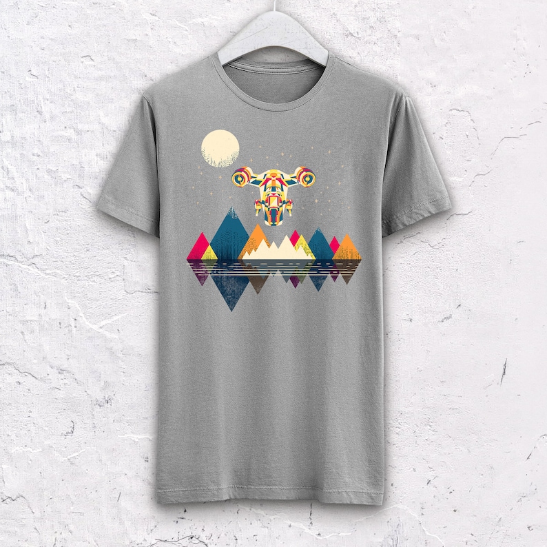 Camiseta The Way of the Razor Crest - Camiseta The Mandalorian - Camiseta Star Wars - Este es el camino - Camiseta Mandalorian - Ajuste para hombres, unisex y mujeres Silver