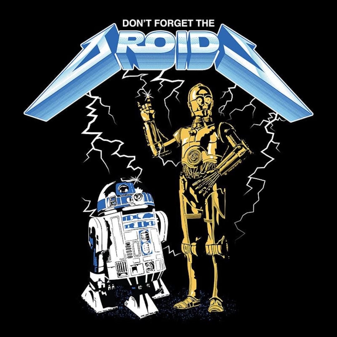 T-shirt Vintage Star Wars R2-D2 Rouge Années 80 - Taille 2XL - Coton - Occasion Très Bon état
