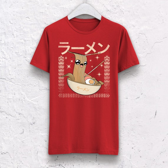 Happy Ramen T-Shirt, Kawaii Anime Noodles Shirt