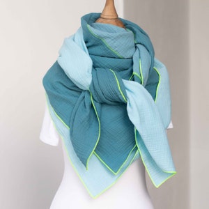 Muslin scarf ladies triangular scarf WAVES