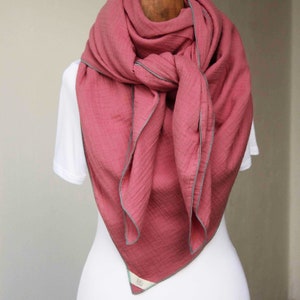 Muslin cloth women children XXL scarf ORGANIC rosewood