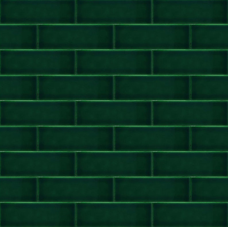 Subway Tile,Emerald tiles , Brick tile,indoor wall tiles for kitchens and bathroom,2,75 x 8,26 inch tile,7 x 21 cm ,Sample metro tiles zdjęcie 2