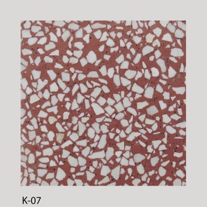 Terrazzo Tile For Indoor and Outdoor / High Quality Precast Cement Base Terrazzo Floor for Commercial and Residential Project 4 inch (K-07)