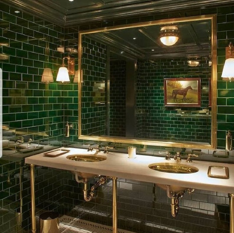 Subway Tile,Emerald tiles , Brick tile,indoor wall tiles for kitchens and bathroom,2,75 x 8,26 inch tile,7 x 21 cm ,Sample metro tiles zdjęcie 1