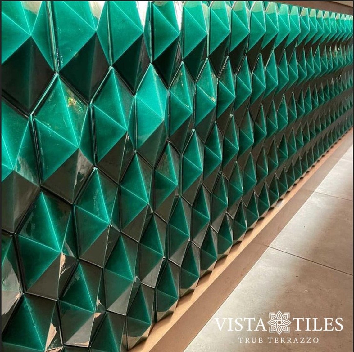 Rectangular Diamond Tiles Diamonds Tiles,handmade Tile,natural Clay Tile, Green Ceramic Tile ...