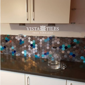 Backsplash handmade Tile Ceramic ,kitchen tile,bathroom tile,hexagon tiles ,unique design,color option tile,1 m2( 10sqft )