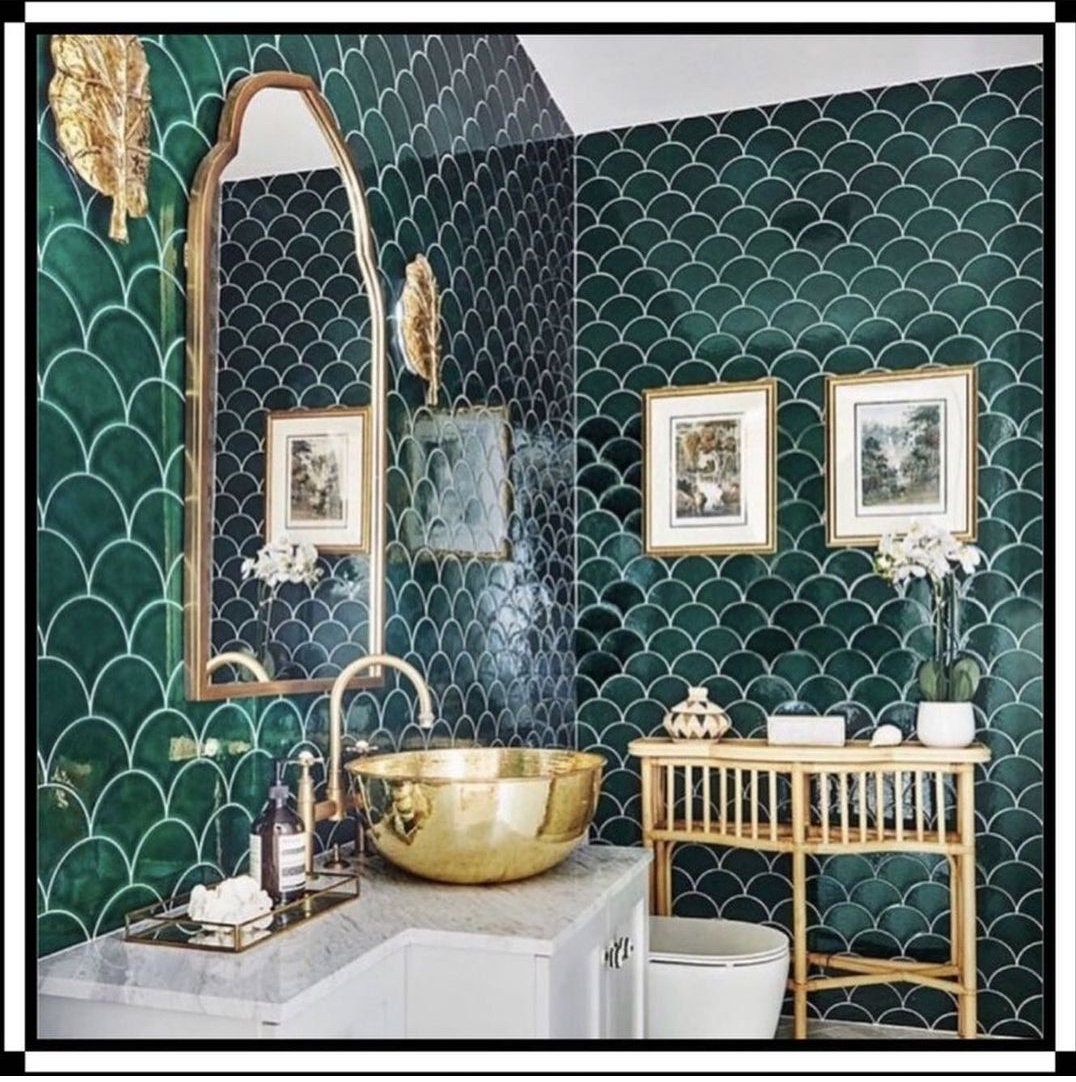 Bathroom Scales: Pattern Range - Line Green