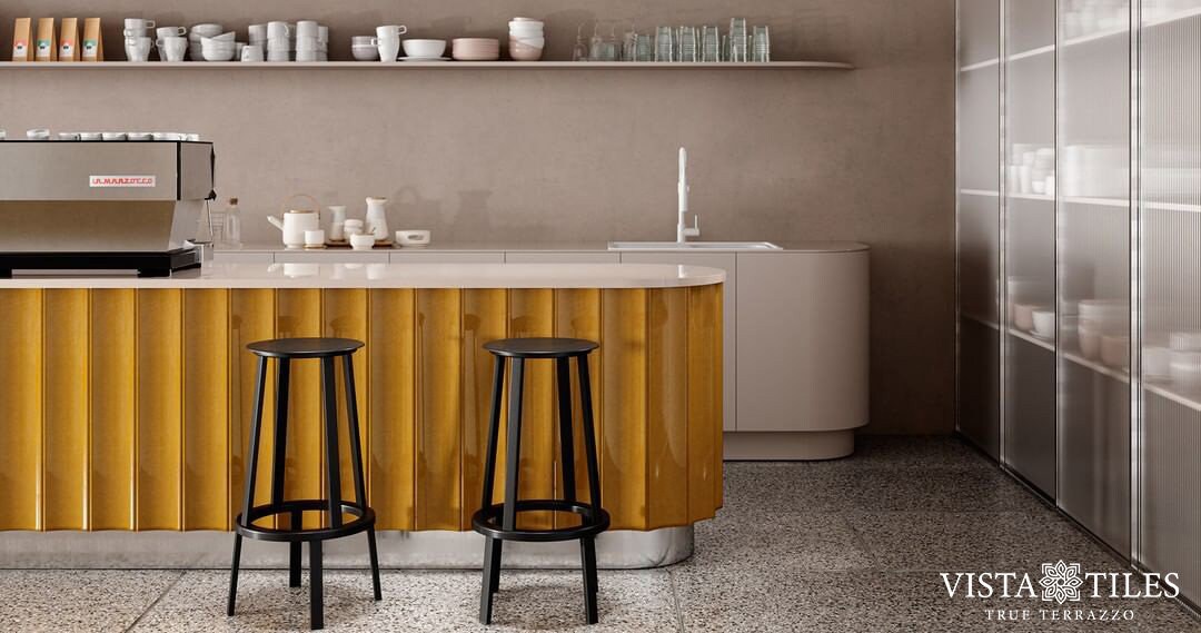 Yellowish Bar Front Corrugated Tile Ceramic 10X100 ceramic Etsy