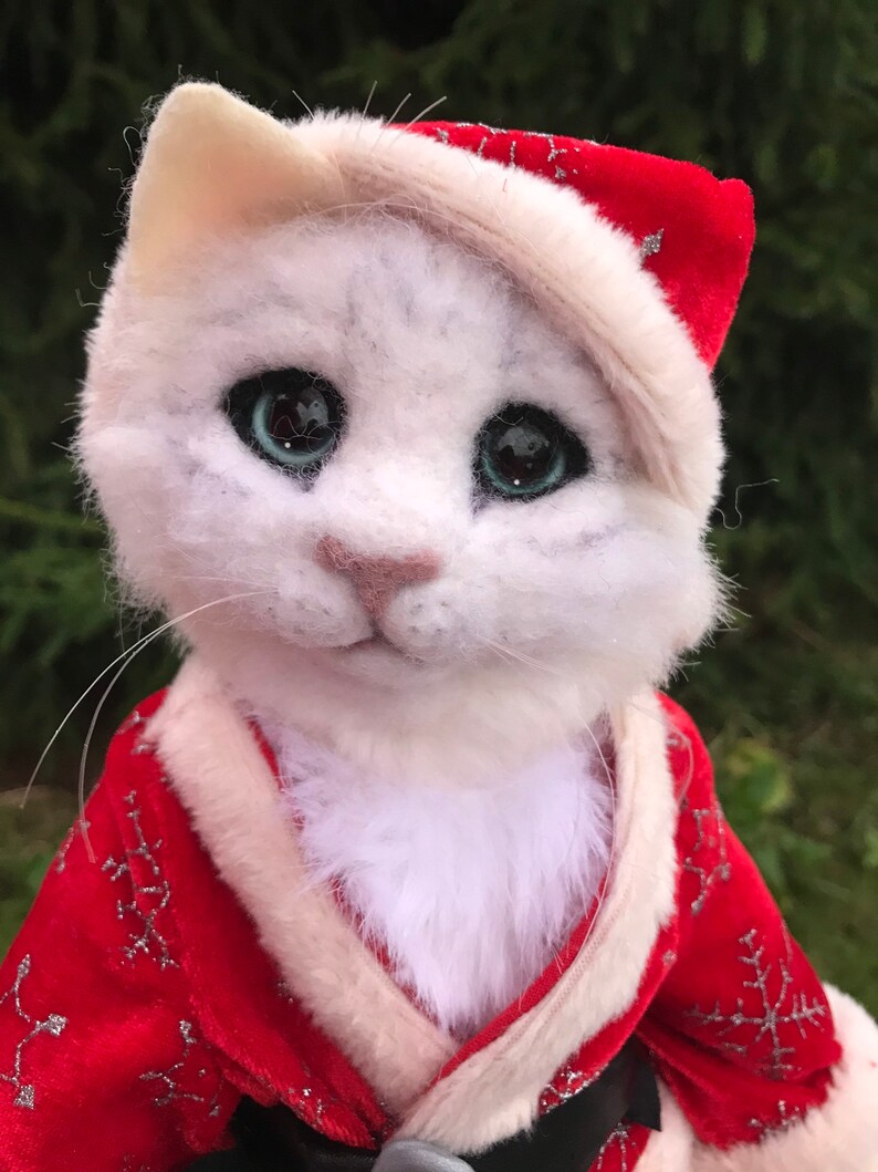 Santa Clause toy Stuffed Plush Cat Toy Christmas home Etsy