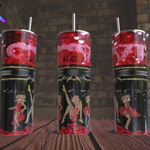 LOVE-3 Betty Boop| Digital Sublimation Wrap| 20oz Skinny Tumbler| Digital Download| Tumbler Instant Download PNG JPG| Custom Tumbler Wrap