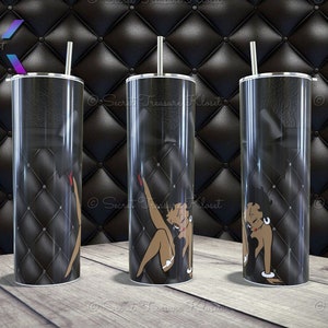 Betty Boop-BW| Digital Sublimation Wrap| 20oz Skinny Tumbler | Digital Download| Tumbler Instant Download PNG JPG| Custom Tumbler Wrap