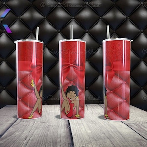 Betty Boop-R| Digital Sublimation Wrap| 20oz Skinny Tumbler | Digital Download| Tumbler Instant Download PNG JPG| Custom Tumbler Wrap