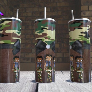 Camouflage Betty Boop Digital Sublimation Wrap| 20oz Skinny Tumbler Wrap| Digital Download| Betty Boop Tumbler| Betty Boop Digital Wrap