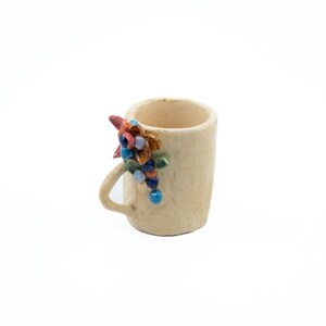 Ceramic Mug with Flower Inserts, Stylish Handmade Ceramic Coffee Mug, Gift Special Handmade Tea Mug, Perfect Gift Ceramic Mug
