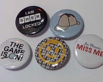 BBC Sherlock Button Badges