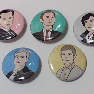 Distintivi dei pulsanti dei personaggi di Sherlock