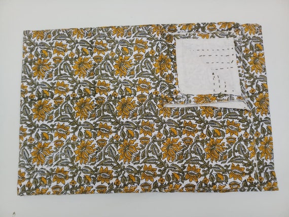 Bedding Quilt Bed Cover Quilt christmas tree Cotton Throw Bedding Throw Handmade Quilt Throw Blanket Kantha Quilt Gift her Cotton