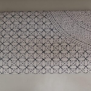 25% Off Indian Kantha Quilt Queen Kantha Quilt Black Kantha Quilt Heavy Kantha Quilt Hand Work Kantha Quilt Black Queen Kantha Quilt