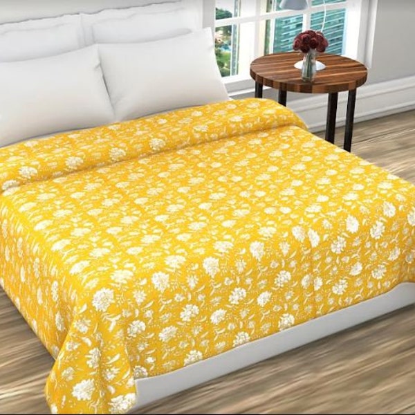 Yellow Quilt Bedspread Etsy