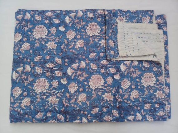 Bedding Quilt Bed Cover Quilt christmas tree Cotton Throw Bedding Throw Handmade Quilt Throw Blanket Kantha Quilt Gift her Cotton