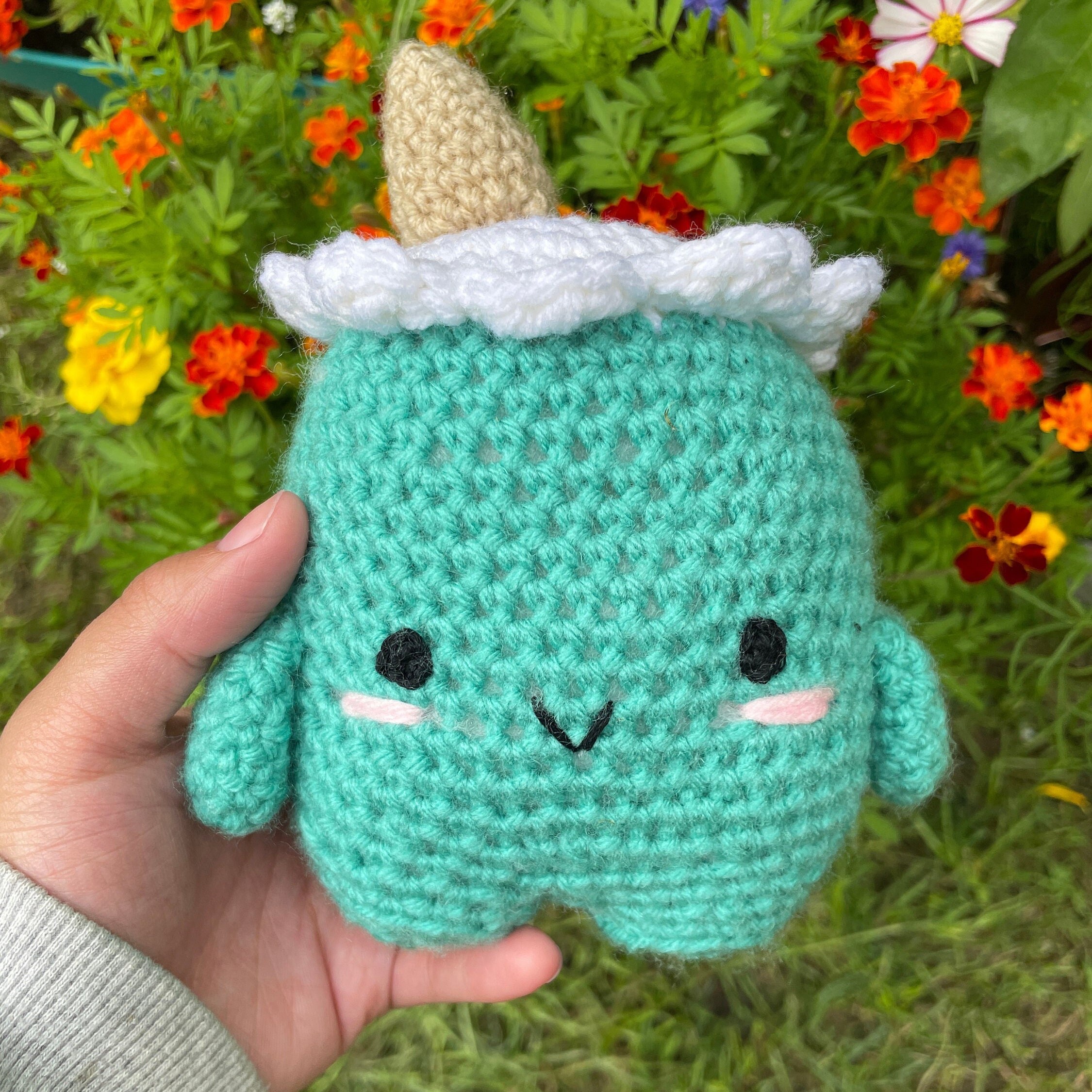 Ice Cream Monster Crocheted Amigurumi Plushie - Thumbnail 3