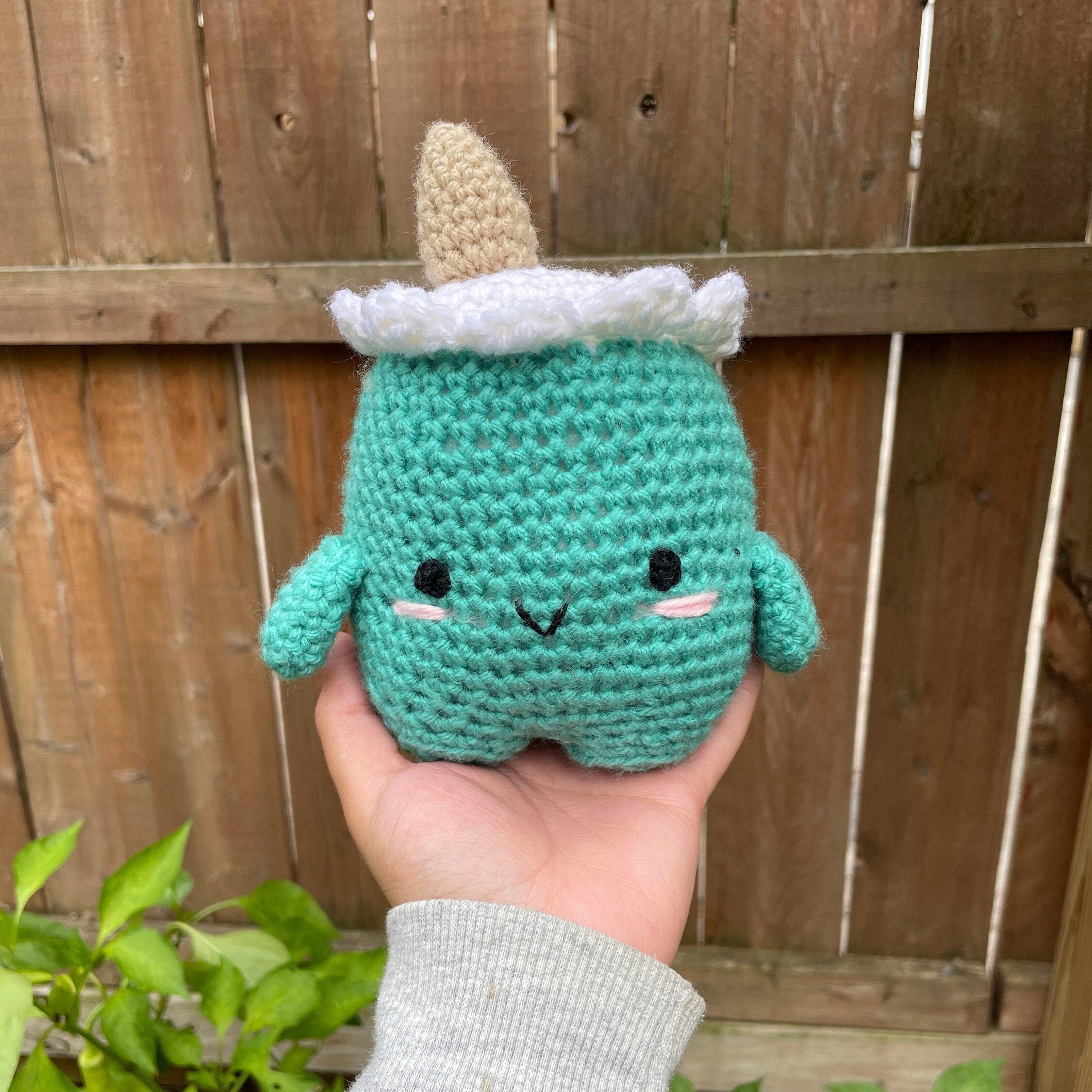 Ice Cream Monster Crocheted Amigurumi Plushie