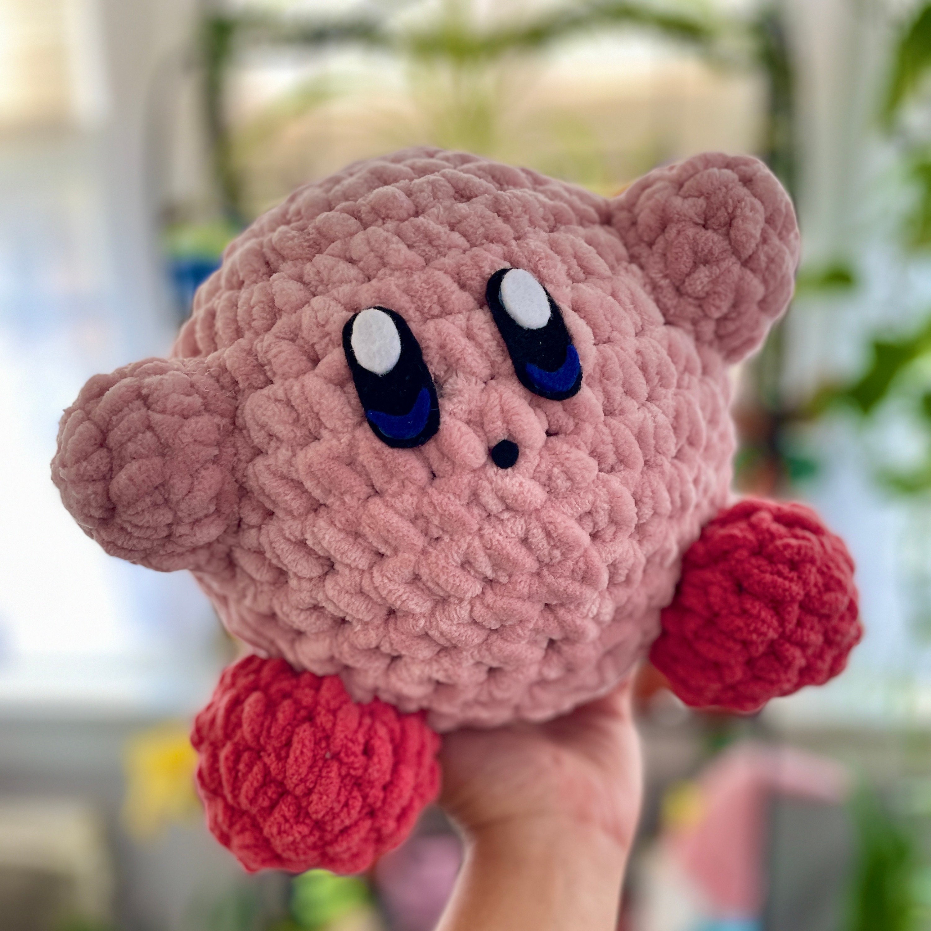 MADE TO ORDER* Crocheted Kirby Amigurumi Plushie