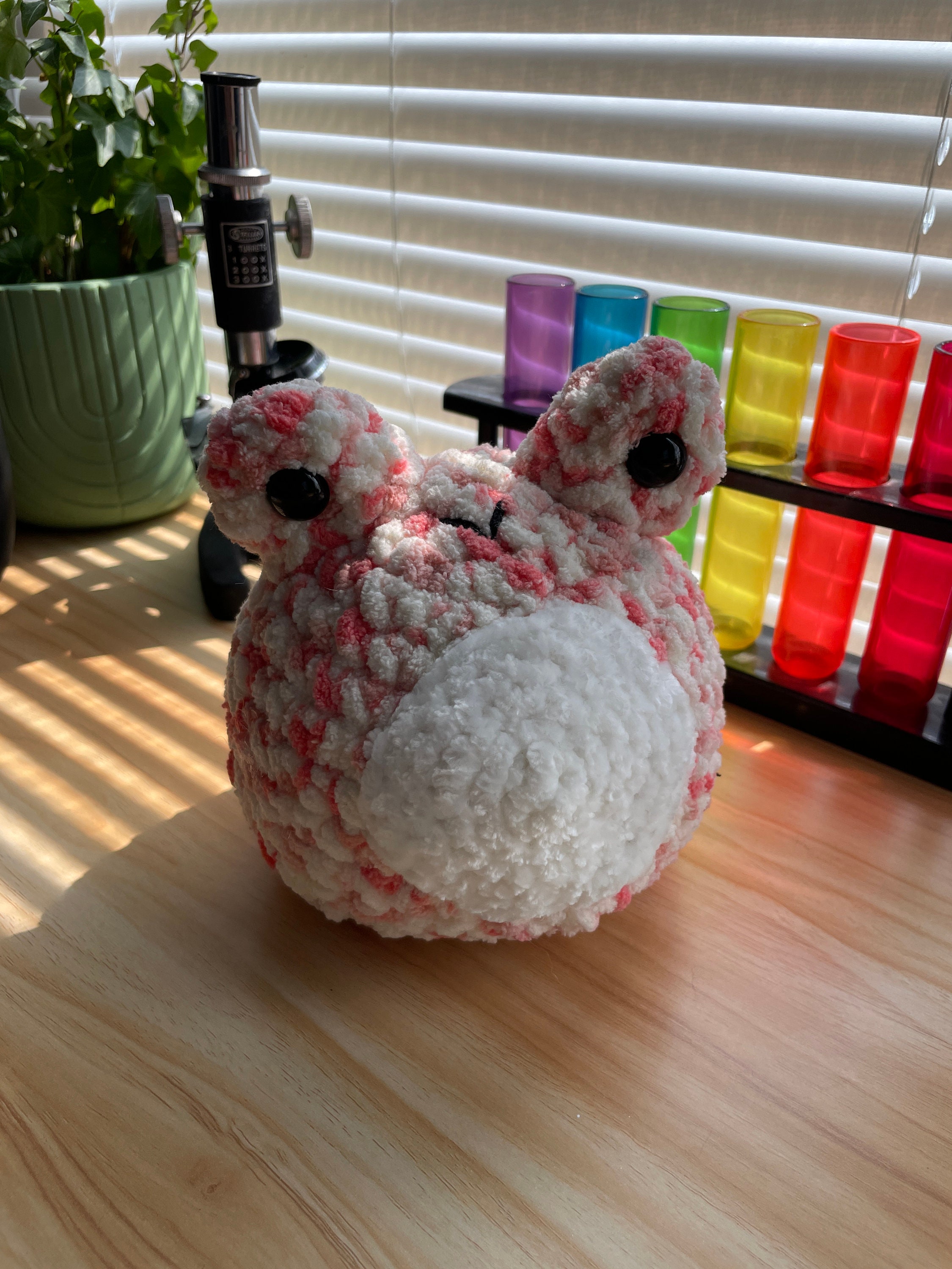 Strawberry Frog Crocheted Amigurumi Plushie - Image 1
