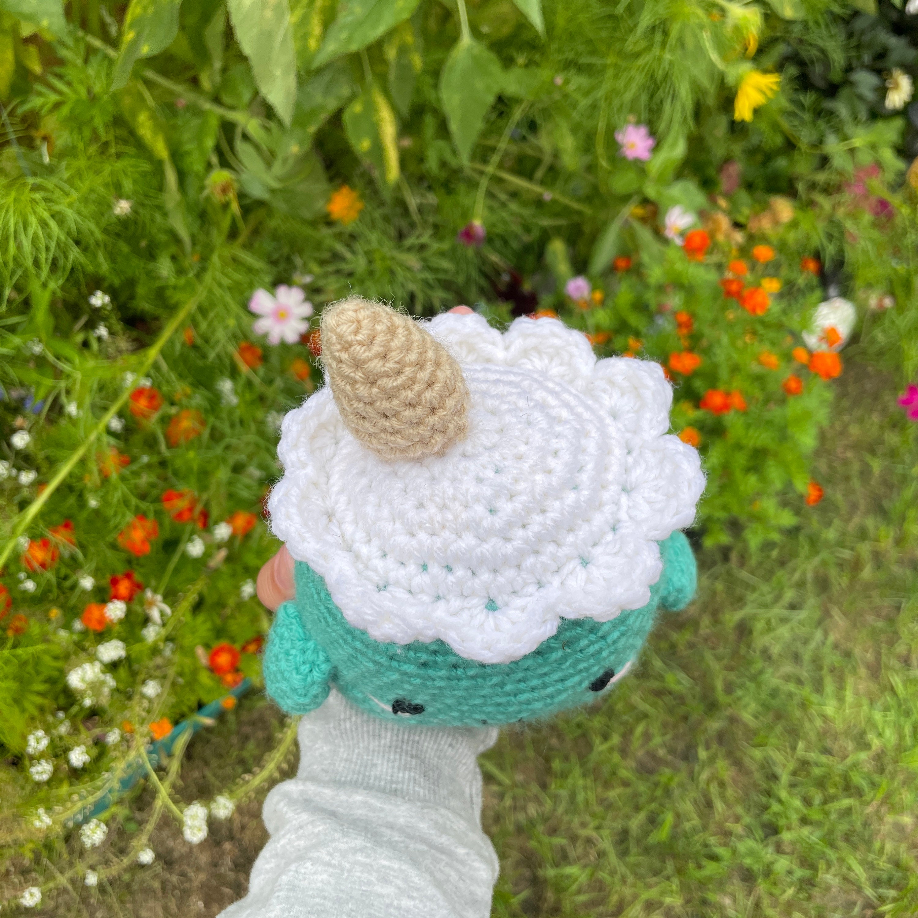 Ice Cream Monster Crocheted Amigurumi Plushie - Thumbnail 4
