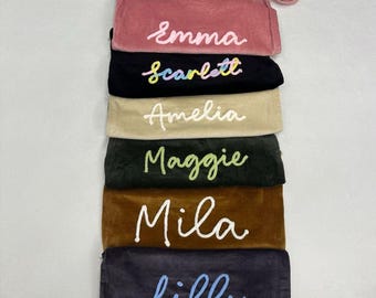 Chenille Name Corduroy Tote – Personalized Bag for Everyday Use