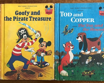 Two 1980 Walt Disney Children's Books: Goofy and the Pirate