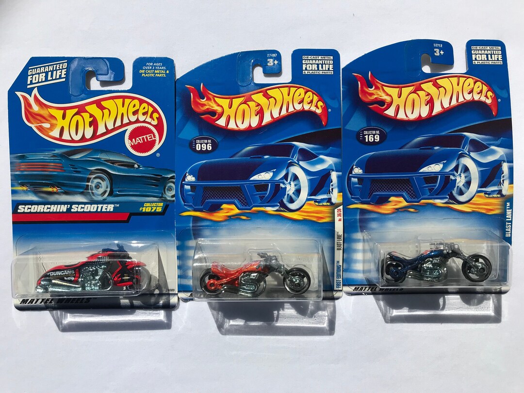 3 Vintage Hot Wheels Motorcycles by Mattel Etsy