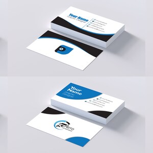 six general modern business cards with geometrical shapes (bundle) INSTANT DOWNLOAD