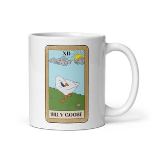 Dumme Gans Tarot Karte Kaffeetasse - Dumme Gans Kaffeetasse, lustige Kaffeetasse, lustige Kaffeetasse, Hexenkaffeetasse