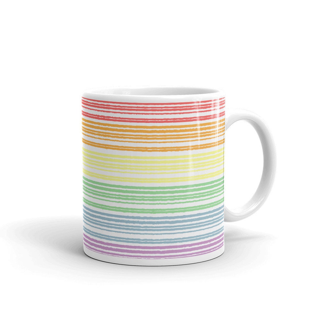 Rainbow Coffee Mug Rainbow Coffee Cup Pride Coffee Cup Etsy