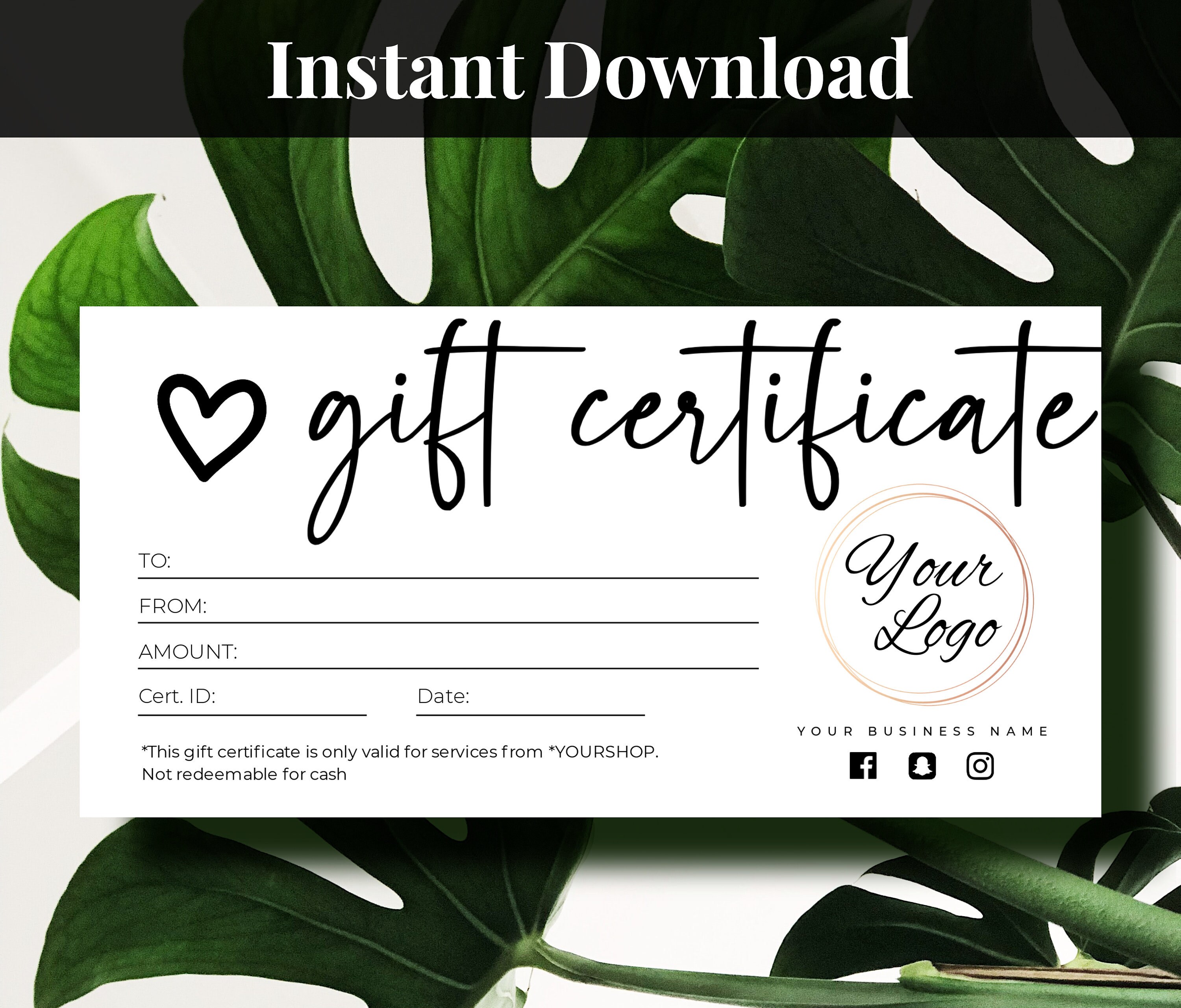 Modern Digital Gift Certificate Template for Seamless Celebrations