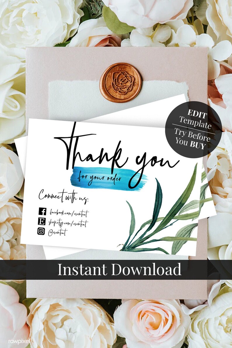 Thank You Cards Business Thank You Gift Card Thank You For Etsy