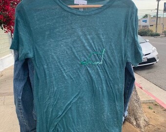 Hand Embroidered Dinosaur T-Shirt